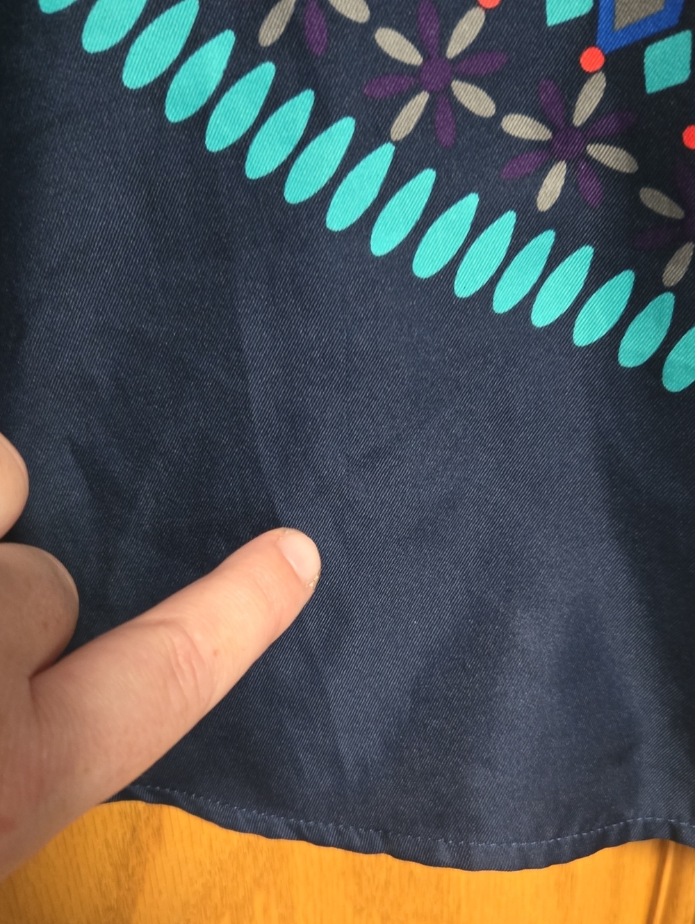 Banana Republic Navy Short-Sleeve Top with Blue & Red Mandala - Picture 6 of 7